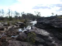 A swimming hole used by the camp