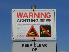 Beware crocodiles sign