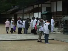 Buddhist faithful on a tour of Koyasan