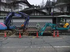 Road digging in Koyasan