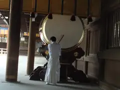 Big drum at Meiji Shrine in Tokyo