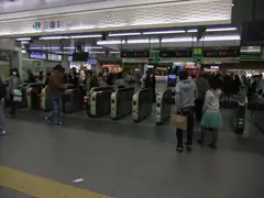 Mitaka Station entrance in Tokyo