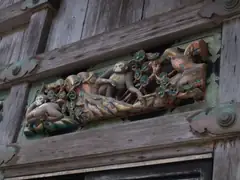 Part of Monkey frieze at Toshugu Shrine