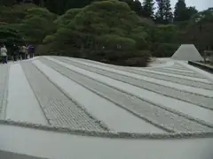 Zen garden at Silver Pavilion in Kyoto