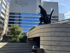 Godzilla statue