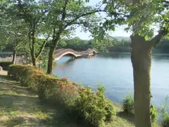 Lake by the hotel