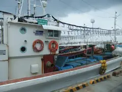 Fishing boat (note lights to attract squid) at Guryongpo