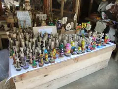Model village guardians at Korean Folk Village