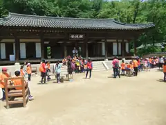 Children learning the art of interrogation at Korean Folk Village