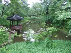 Secret Garden pond in shape of Korea