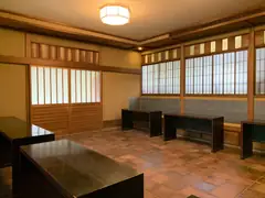 Inside the teahouse