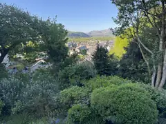 View over Porthmadog from the lodge