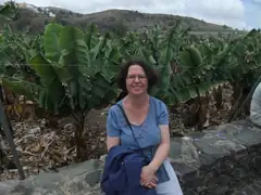 Virginia at the Banana hacienda