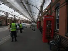 The cruise terminal was an old railway station