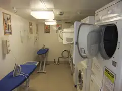 The machines inside the laundrette