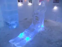 Igloo hotel ice statue