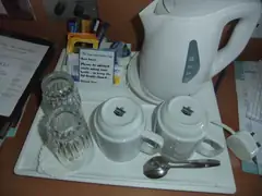 Tea and coffee in the cabin