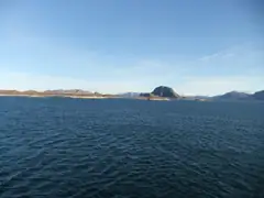 Mountain with a hole in it
