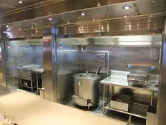 Appliances behind a bar
