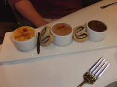 Virginia had the brulee trio dessert