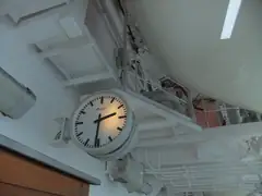 Promenade deck side clock