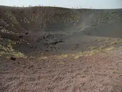 One of the Silvestri craters at Mt Etna