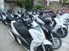 Parade of scooters in Corfu