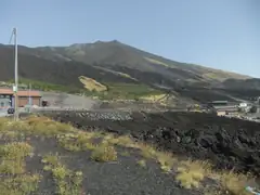 Looking towards the summit of Mt Etna