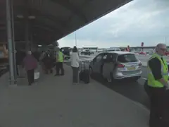Cars being unloaded