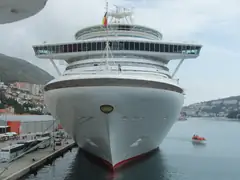 The Ventura moored behind us at Dubrovnik